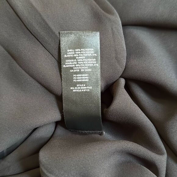 Aritzia Wilfred black midi dress size small event party minimalist gauzy spaghet - Picture 9 of 12